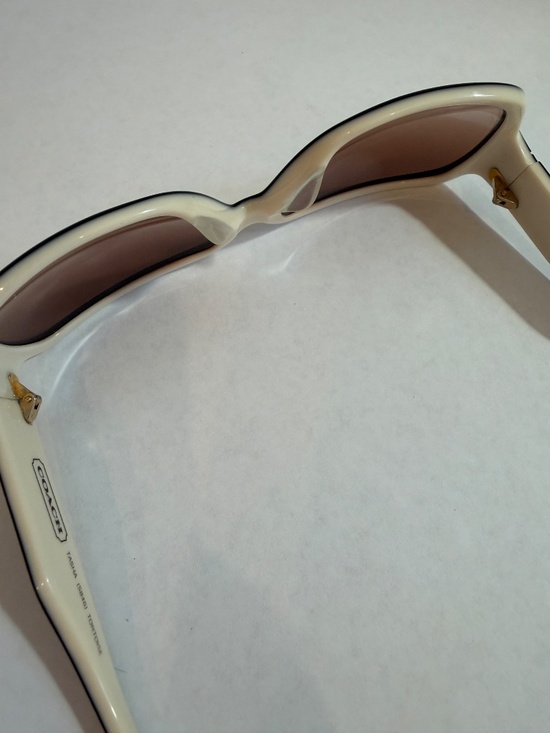 Vintage Coach Tasha S846 Sunglasses Tortoise Cream Oversized main image 4